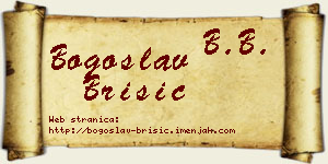 Bogoslav Brisić vizit kartica